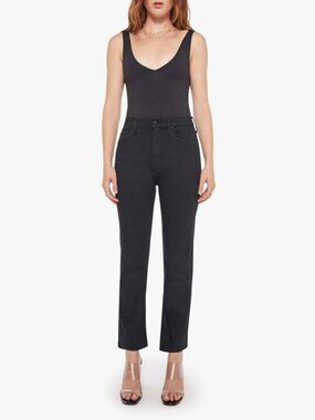 MOTHER High Waisted Rider Ankle Not Guilty Black Denim Jeans 29